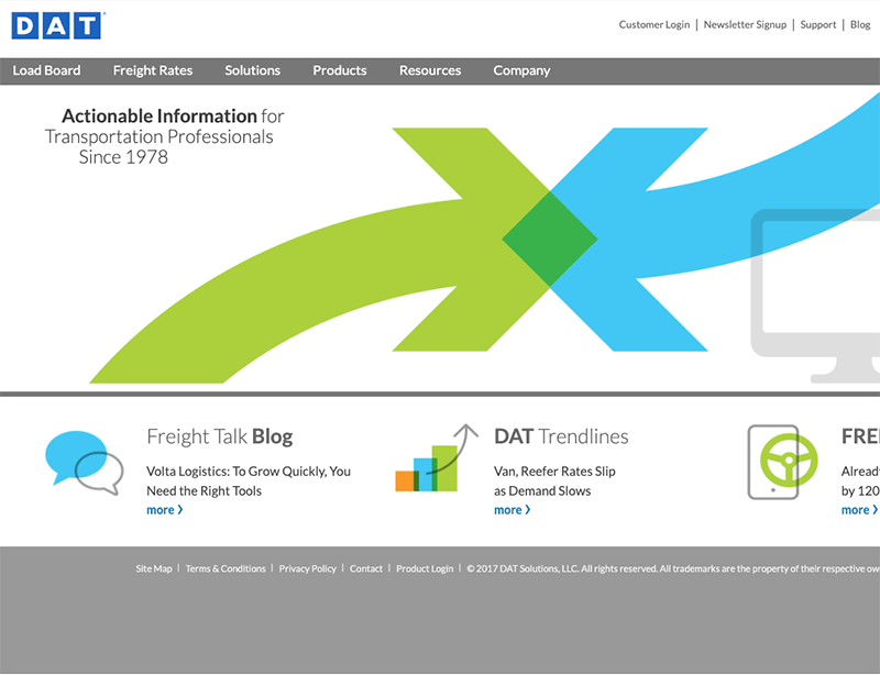 DAT Solutions website